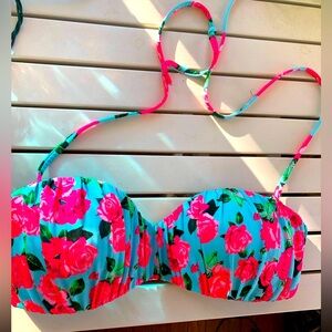 H & M Floral Pattern Bikini Top